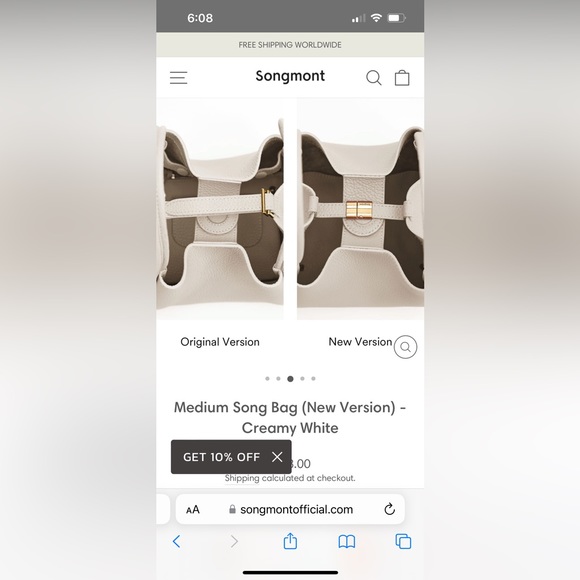 Songmont Bags Medium Song Bag In Cream White Poshmark